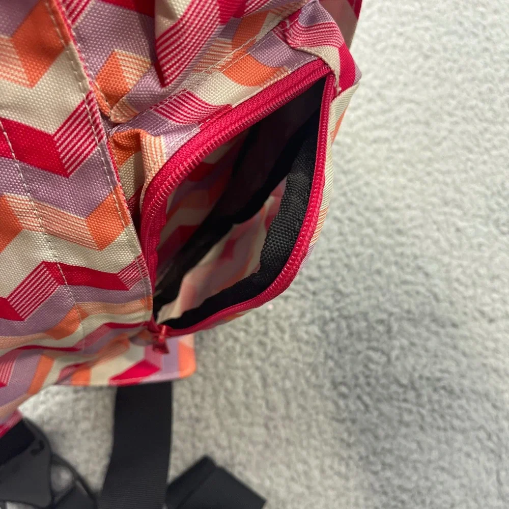 KAVU Rope‎ Bag Pink Chevron Canvas Adjustable Strap Crossbody Sling Backpack